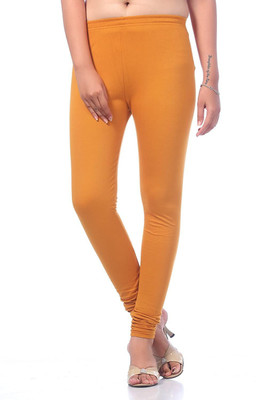 FC First Choice Churidar Length Ethnic Wear Legging(Yellow, Solid)
