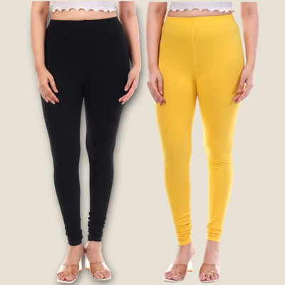 tpf Churidar Length Western Wear Legging(Black, Solid)