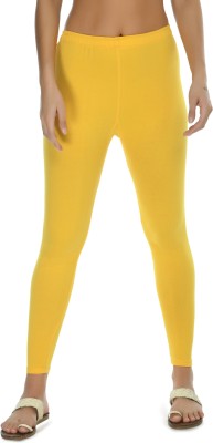 Nael Fashion Ankle Length Ethnic Wear Legging(Yellow, Solid)