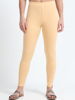 RUNSTARS Ankle Length  Western Wear Legging(Beige, Solid)