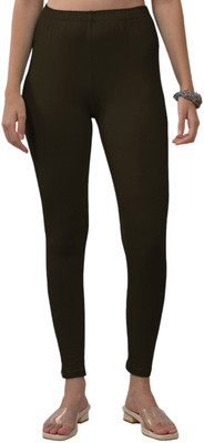 Lyra Ankle Length  Ethnic Wear Legging(Dark Green, Solid)