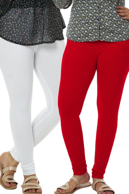 XUFA Churidar Length Ethnic Wear Legging(Light Blue, Solid)