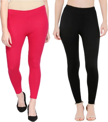 Style Access Ankle Length  Western Wear Legging(Pink, Black, Solid)