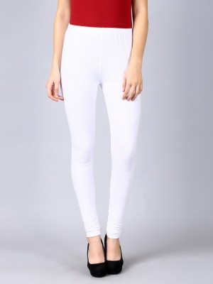 LUX LYRA Churidar  Ethnic Wear Legging(White, Solid)