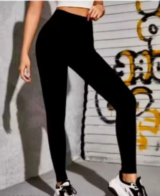 P&Rglitzthrift Footed  Ethnic Wear Legging(Black, Solid)