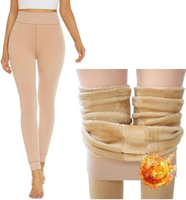 SRIG Ankle Length Winter Wear Legging(Beige, Solid)