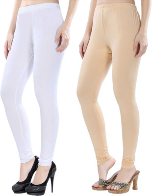 Shobha Expo Creation Western Wear Legging(White, Beige, Solid)