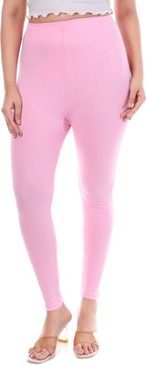 TANPRI Ankle Length  Ethnic Wear Legging(Pink, Solid)