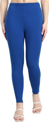 OneSky Ankle Length Western Wear Legging(Blue, Solid)