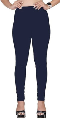 Mimi Churidar  Western Wear Legging(Dark Blue, Solid)