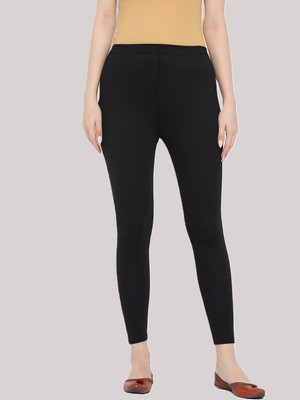 Belle Volly Ankle Length Ethnic Wear Legging(Black, Solid)