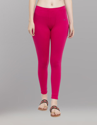 Trend Level Ankle Length Western Wear Legging(Pink, Solid)