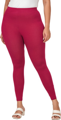 LoveiT Ankle Length Western Wear Legging(Pink, Solid)