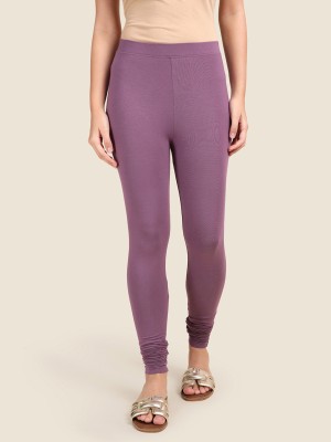 TWIN BIRDS Churidar  Western Wear Legging(Purple, Solid)