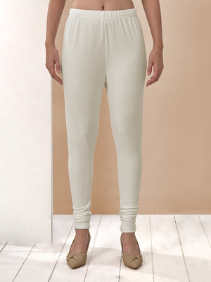 Lyra Churidar  Western Wear Legging(White, Solid)