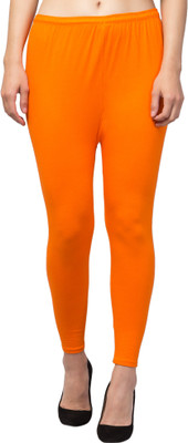 HouseOfCommon Ankle Length Western Wear Legging(Orange, Solid)