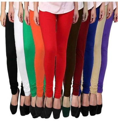 PR PINK ROYAL Churidar  Western Wear Legging(Multicolor, Solid)