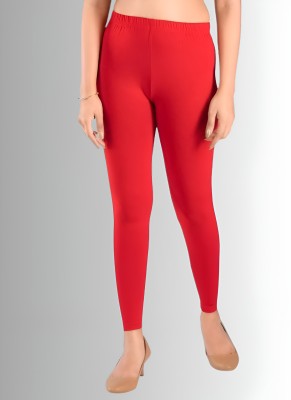 chobi star Ankle Length Ethnic Wear Legging(Red, Solid)