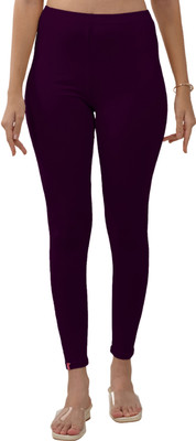 Lyra Ankle Length Ethnic Wear Legging(Purple, Solid)