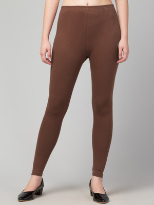 Trend Level Ankle Length Western Wear Legging(Brown, Solid)