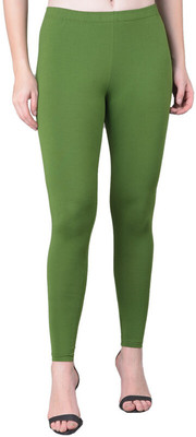 Comfort Lady Ankle Length  Ethnic Wear Legging(Green, Solid)