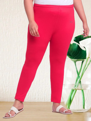 Trend Level Ankle Length Western Wear Legging(Pink, Solid)