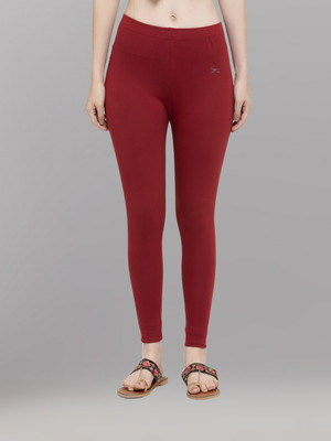 Style Access Ankle Length Ethnic Wear Legging(Maroon, Solid)