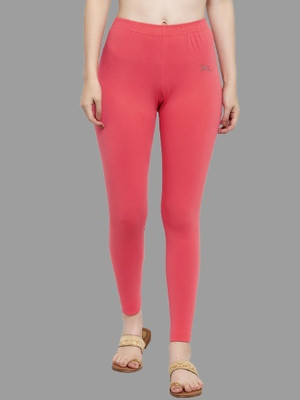 Trend Level Ankle Length Western Wear Legging(Pink, Solid)