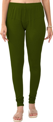 Lyra Churidar  Ethnic Wear Legging(Dark Green, Solid)