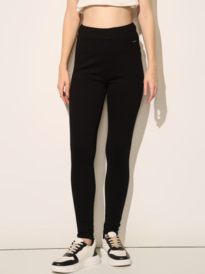 ONLY Ankle Length Western Wear Legging(Black, Solid)