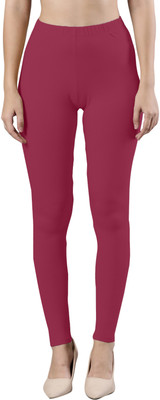 femmora Ankle Length Ethnic Wear Legging(Maroon, Solid)