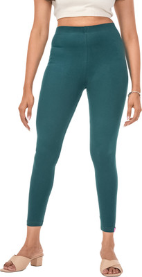 LoveiT Ankle Length Western Wear Legging(Dark Green, Solid)