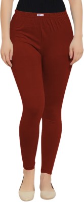 DOT CUBE Churidar  Western Wear Legging(Maroon, Solid)