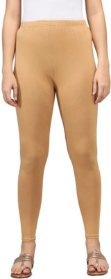Juglie Ankle Length  Ethnic Wear Legging(Beige, Solid)