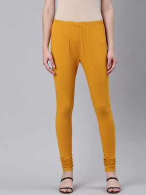 DIXCY SCOTT SLIMZ Churidar Length Western Wear Legging(Yellow, Solid)