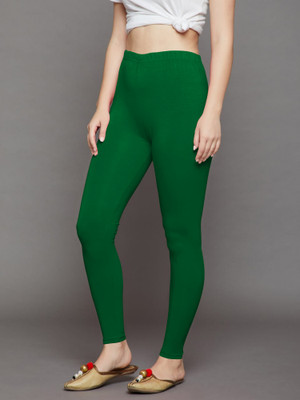 Nilan Tees Wear Ankle Length  Western Wear Legging(Green, Solid)