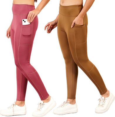 Kyk Western Wear Legging(Pink, Brown, Solid)