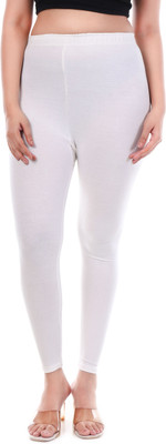 tpf Churidar Length Western Wear Legging(White, Solid)