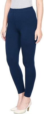 Minimus Ankle Length  Western Wear Legging(Dark Blue, Solid)