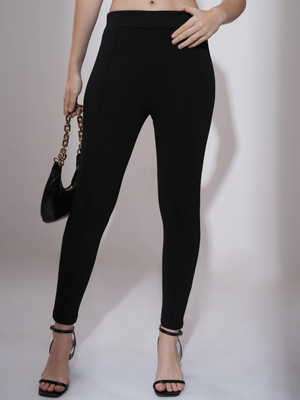 Tokyo Talkies Ankle Length Western Wear Legging(Black, Solid)