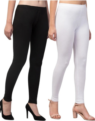 S.K.FASHION Ankle Length  Winter Wear Legging(Black, Color Block)
