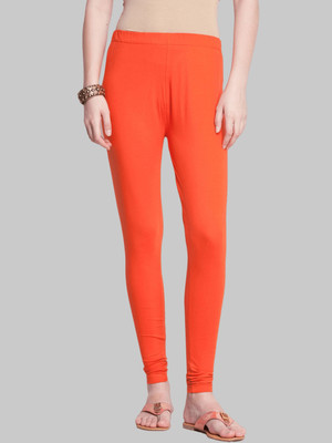 Dollar Missy Ankle Length  Ethnic Wear Legging(Orange, Solid)
