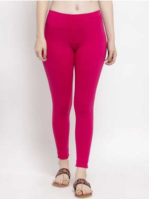 krisshiya Ankle Length  Ethnic Wear Legging(Pink, Dyed)