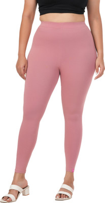 LoveiT Ankle Length Western Wear Legging(Pink, Solid)