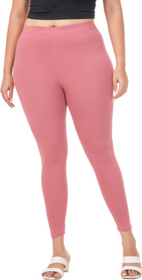LoveiT Ankle Length Western Wear Legging(Pink, Solid)