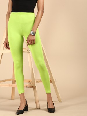 De Moza Ankle Length Ethnic Wear Legging(Light Green, Solid)