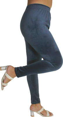 HM HUBB Ankle Length  Western Wear Legging(Blue, Solid)
