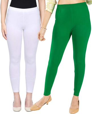 KEXCART Ankle Length Ethnic Wear Legging(White, Solid)