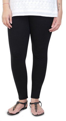 VAMI Ankle Length  Ethnic Wear Legging(Black, Self Design)