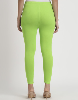 thread plus Ankle Length  Ethnic Wear Legging(Green, Solid)